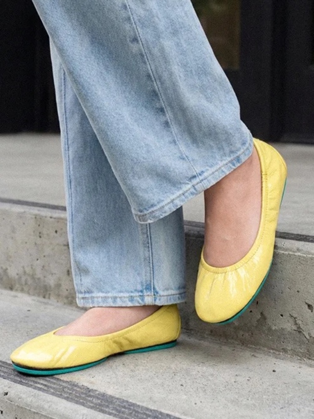 Tieks 🍋 Lemon Patent Leather size 7 excellent like new